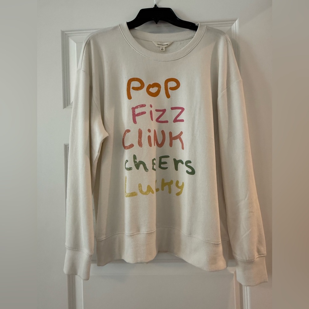 NWT, Lucky Brand Cream Sweatshirt, Size L